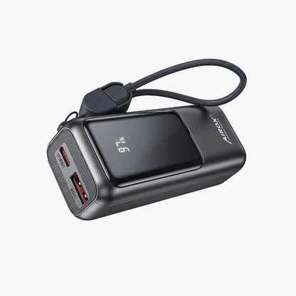 Airox PB-23 10000mAh Power Bank with Built-in Cable & LED Display – 22.5W Fast Charging Airox.pk