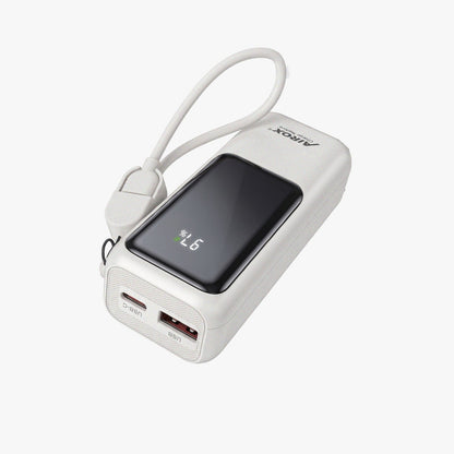 Airox PB-23 10000mAh Power Bank with Built-in Cable & LED Display – 22.5W Fast Charging Airox.pk