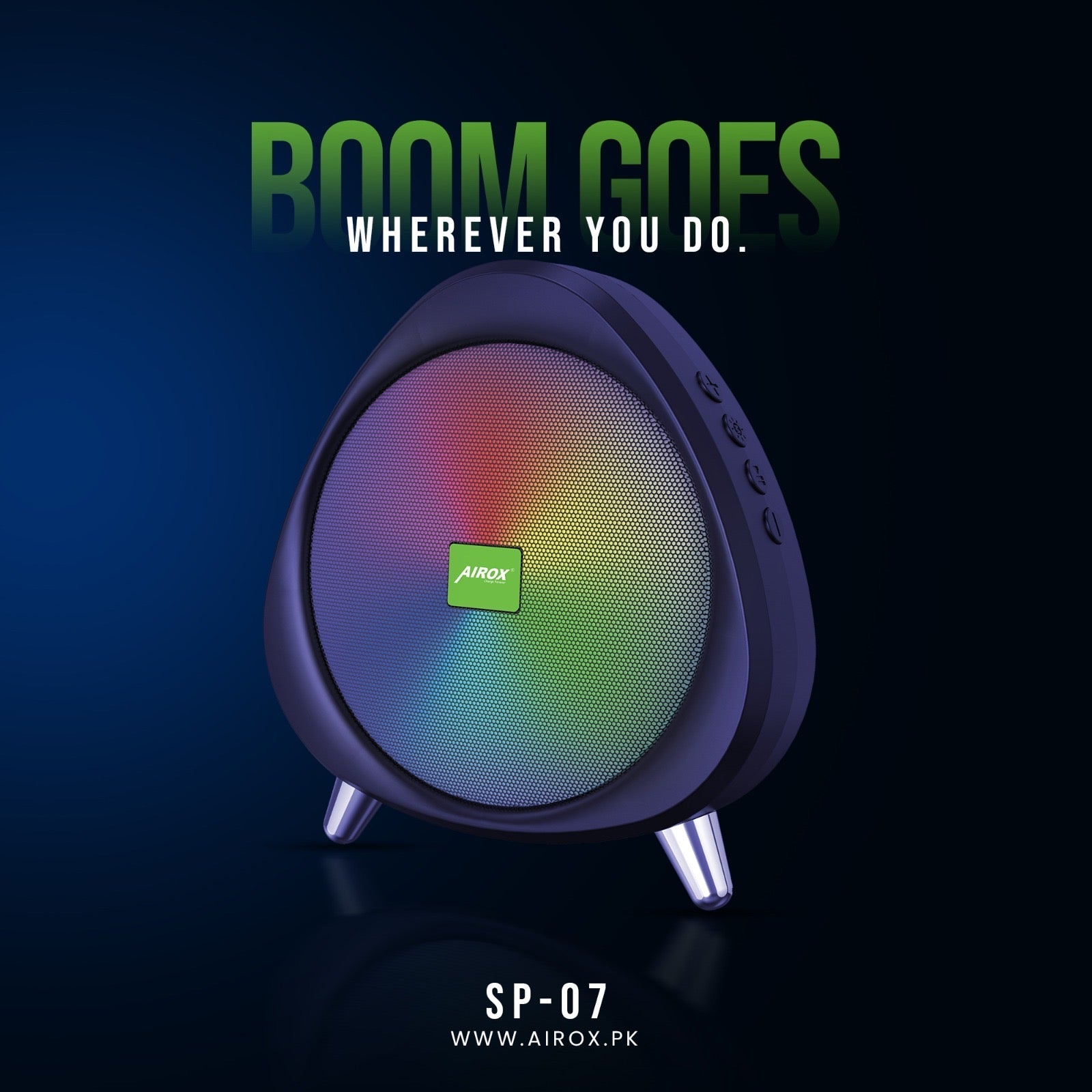Airox SP07 RGB Super Bass Wireless Speaker Airox.pk