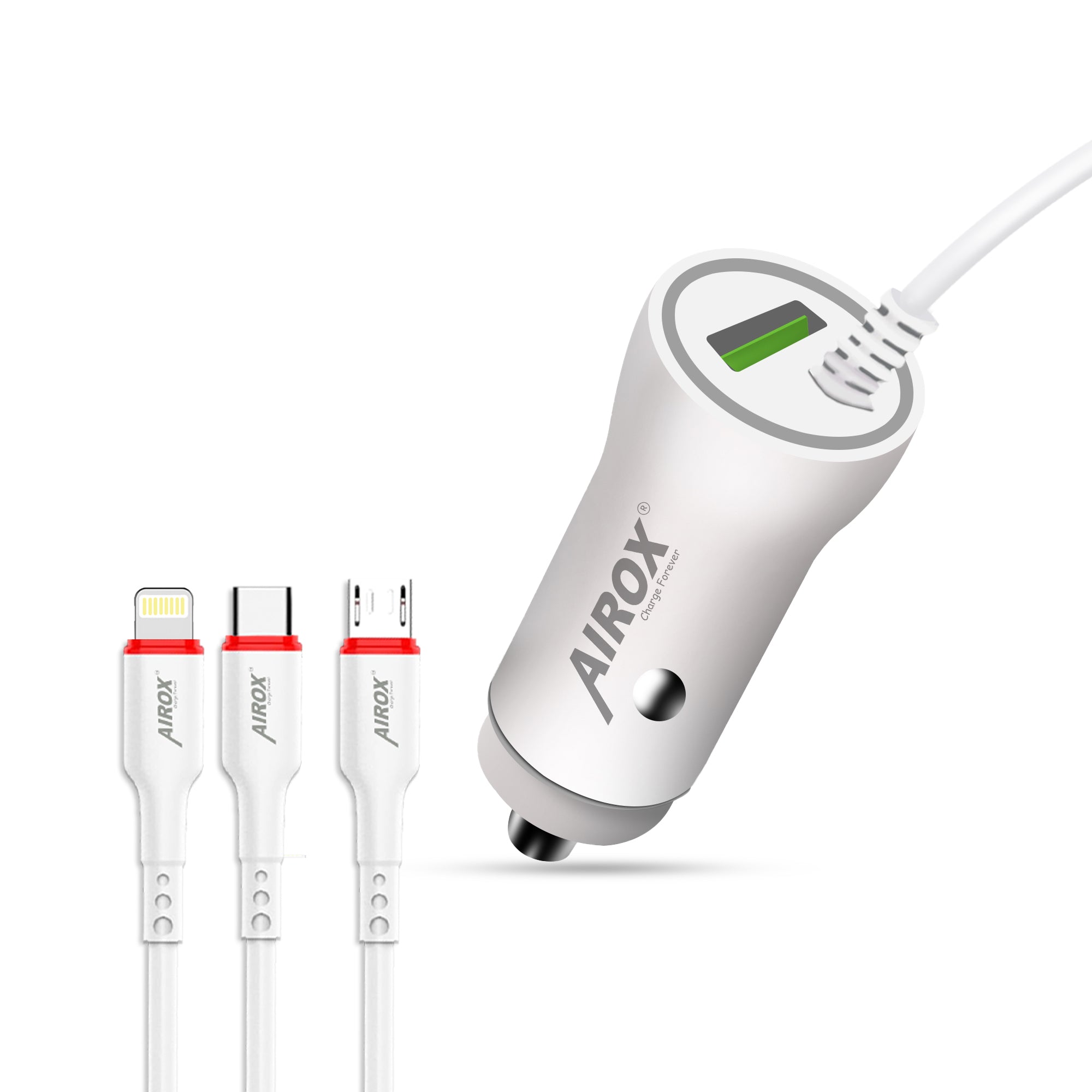 CC05 Fast Car Charger with Cable & USB Port 