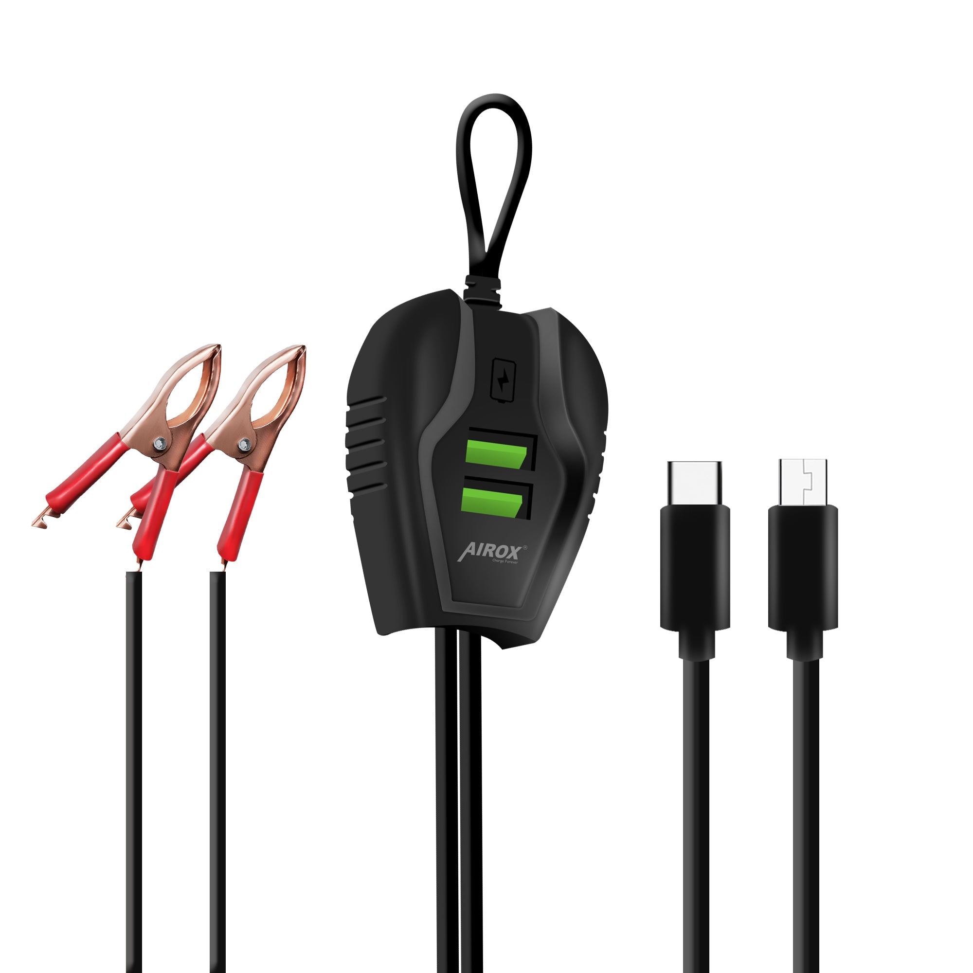 Airox CH26 DC Charger - Dual USB Smart Output for Fast and Safe Charging | Compact & Reliable Airox.pk