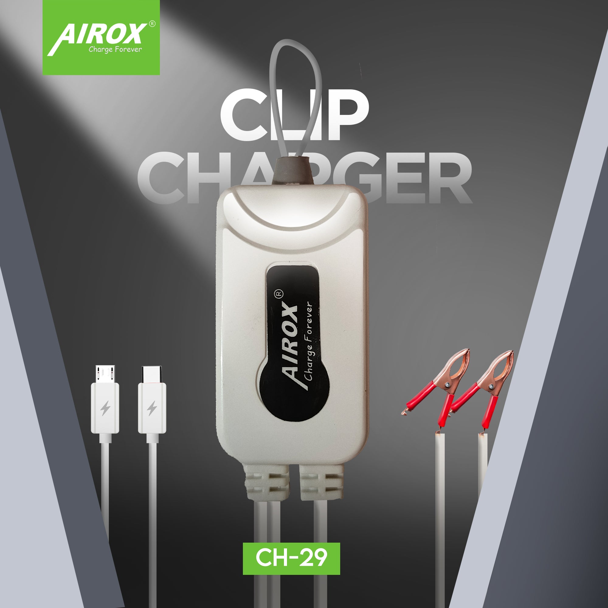CH29 DC Charger with USB – V8 & TC Cables 